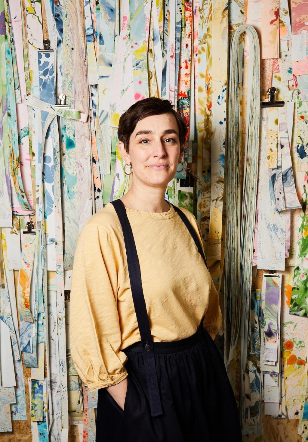 Traditional Japanese Marbling Techniques Create Dreamy Wallcoverings